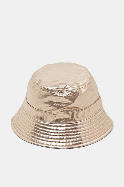 Bucket Hat mit Metallic-Finish, GOLD, overview