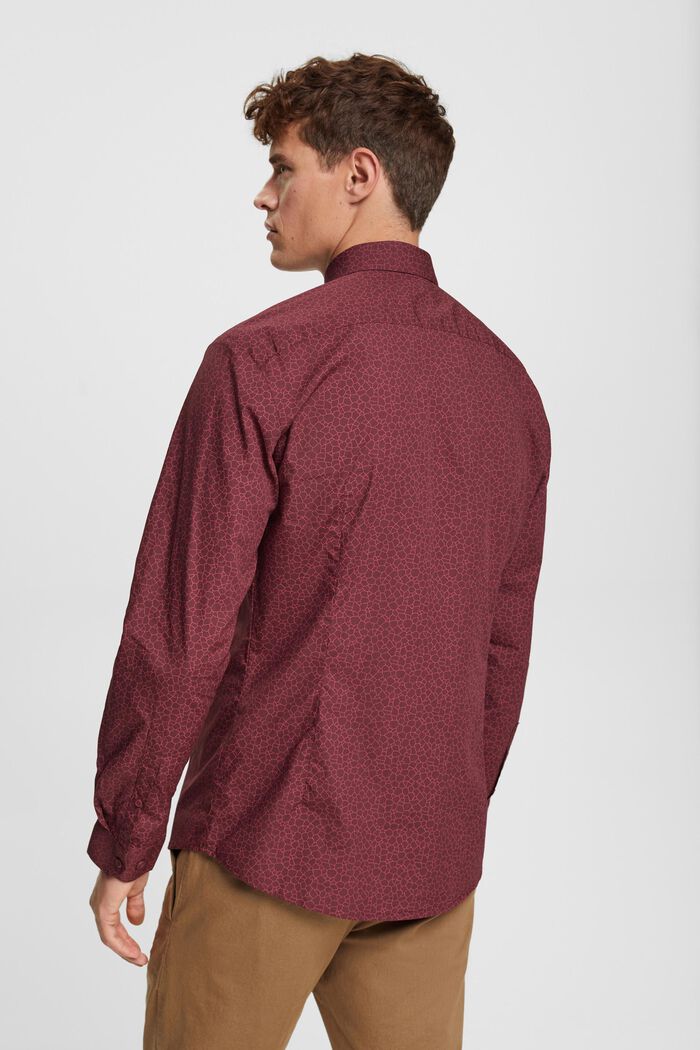 Slim-Fit-Hemd mit Print, BORDEAUX RED, detail image number 3
