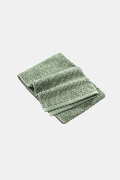 Meliertes Handtuch, 100 % Baumwolle, SOFT GREEN, overview
