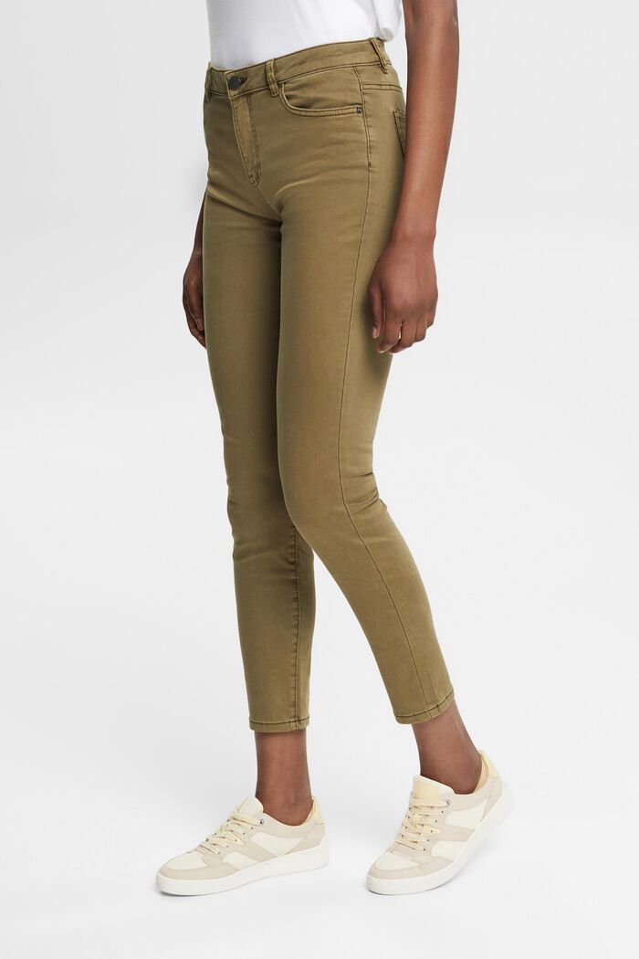Skinny Stretch-Jeans, KHAKI GREEN, detail image number 1