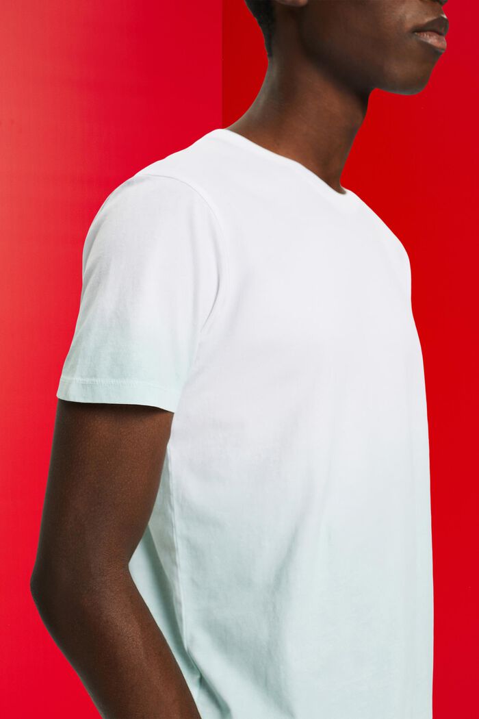 Zweifarbig blass gefärbtes T-Shirt, LIGHT AQUA GREEN, detail image number 2