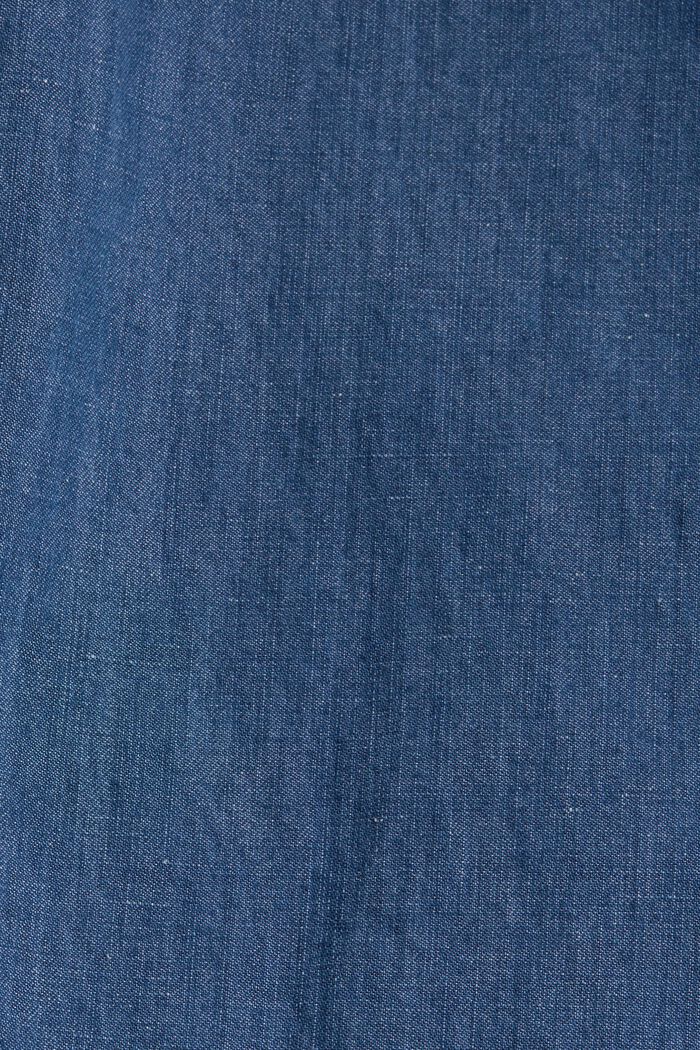 Mit Hanf: Jeans mit hohem Bund, BLUE MEDIUM WASHED, detail image number 4
