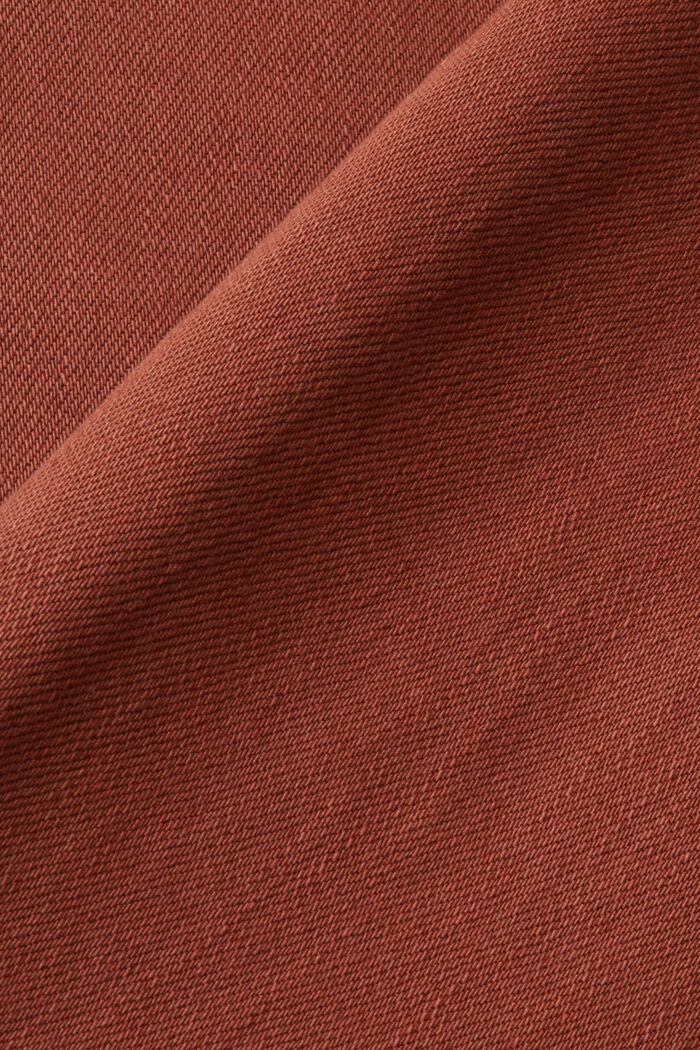 Cropped-Hose mit Fransensaum, RUST BROWN, detail image number 5