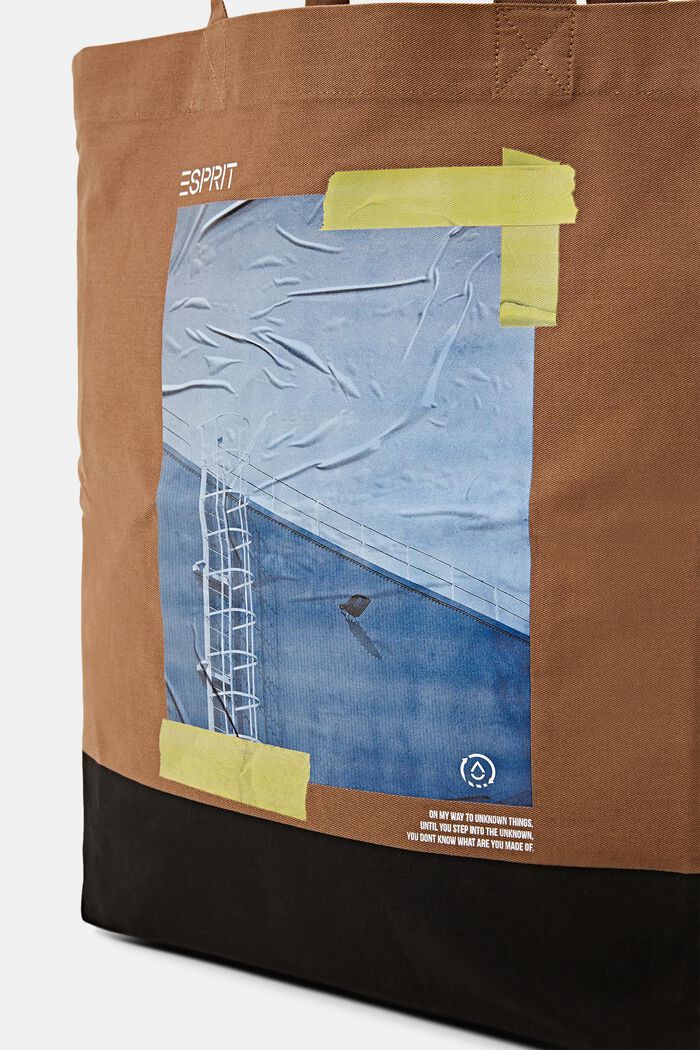Canvas-Tasche mit Print, CAMEL, detail image number 3
