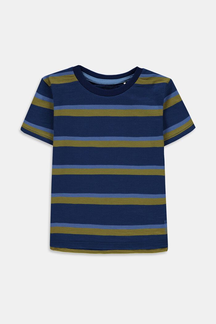 Streifen-T-Shirt aus 100% Baumwolle, BLUE, detail image number 0