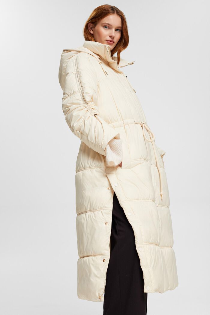Oversize-Puffercoat mit Kordelzug in der Taille, ICE, detail image number 4