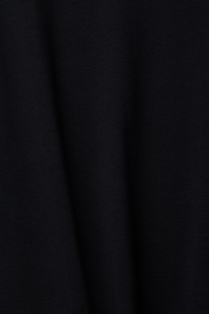 Mit TENCEL™: T-Shirt mit Kordelzug, BLACK, detail image number 4