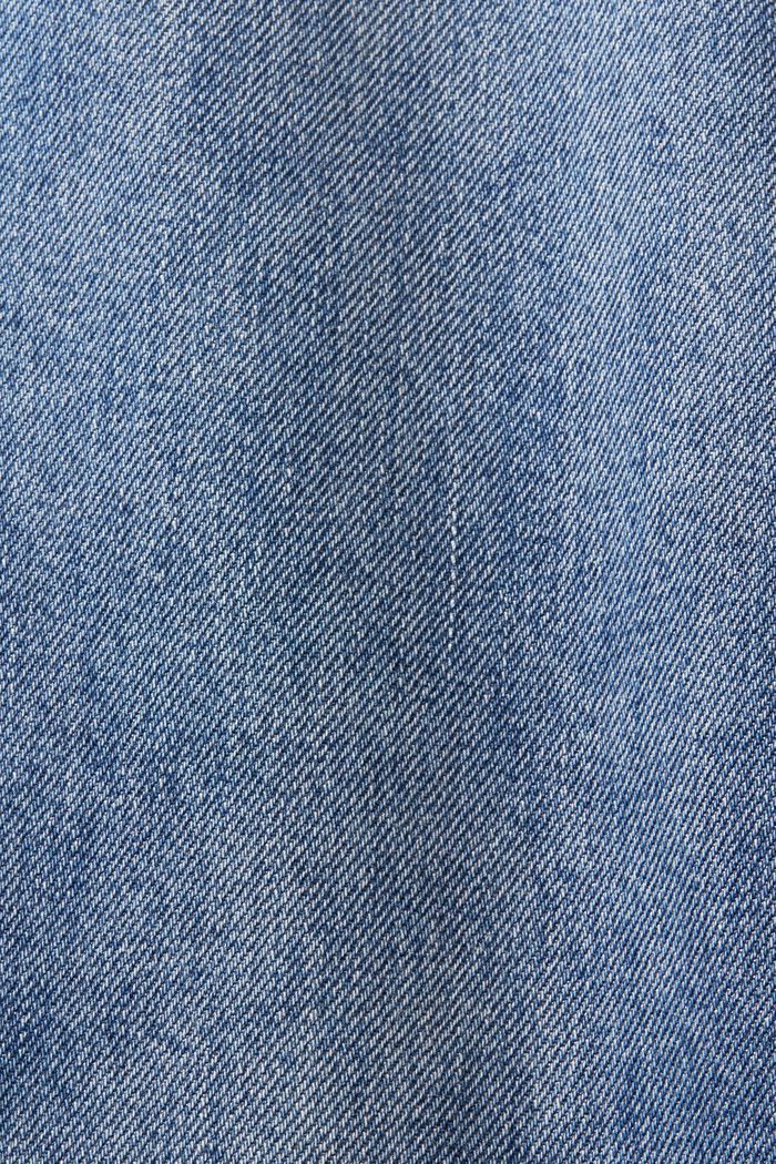 High-Rise-Jeans mit weitem Bein, BLUE DARK WASHED, detail image number 6