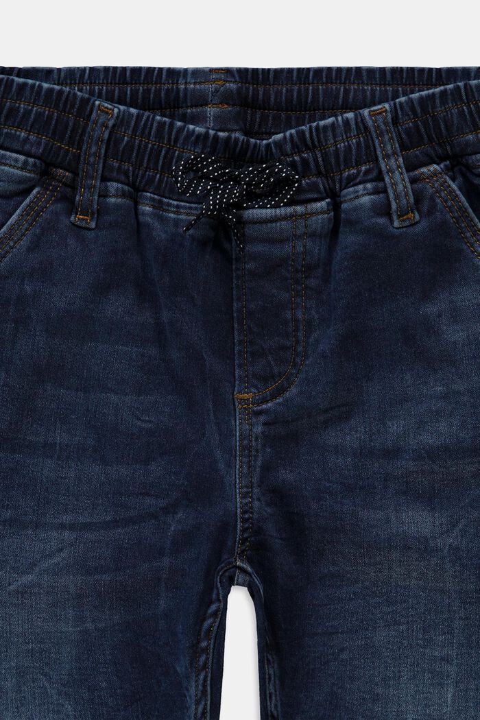 Jeans mit Elastikbund, BLUE DARK WASHED, detail image number 2