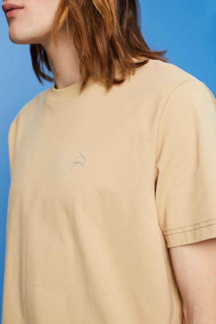 Baumwoll-T-Shirt mit Delfinprint, SAND, detail image number 2