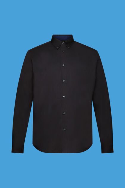 Button-Down-Hemd, BLACK, overview