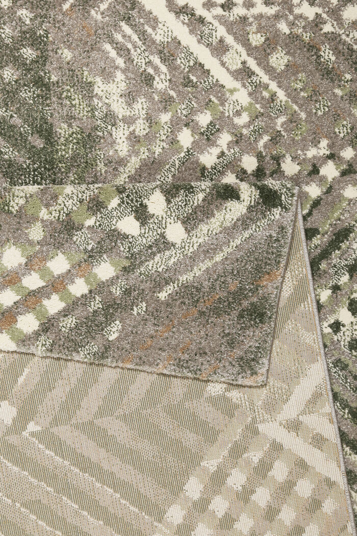 Kurzflor-Teppich mit geometrischem Muster, DUSTY GREEN, detail image number 2