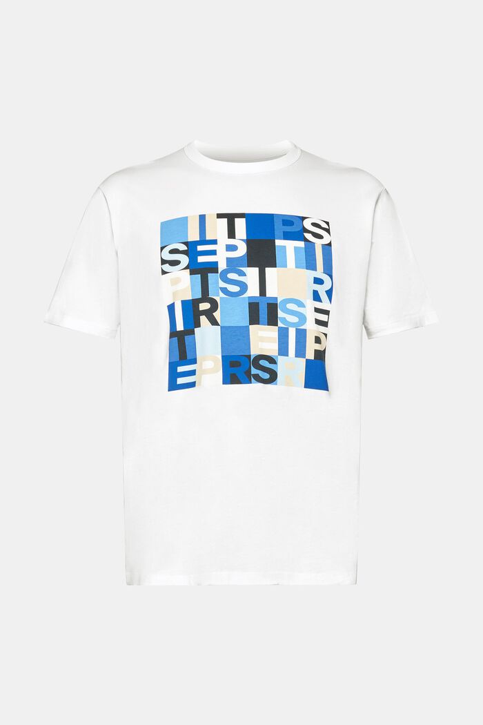 T-Shirt mit Logo-Print, Bio-Baumwolle, WHITE, detail image number 6