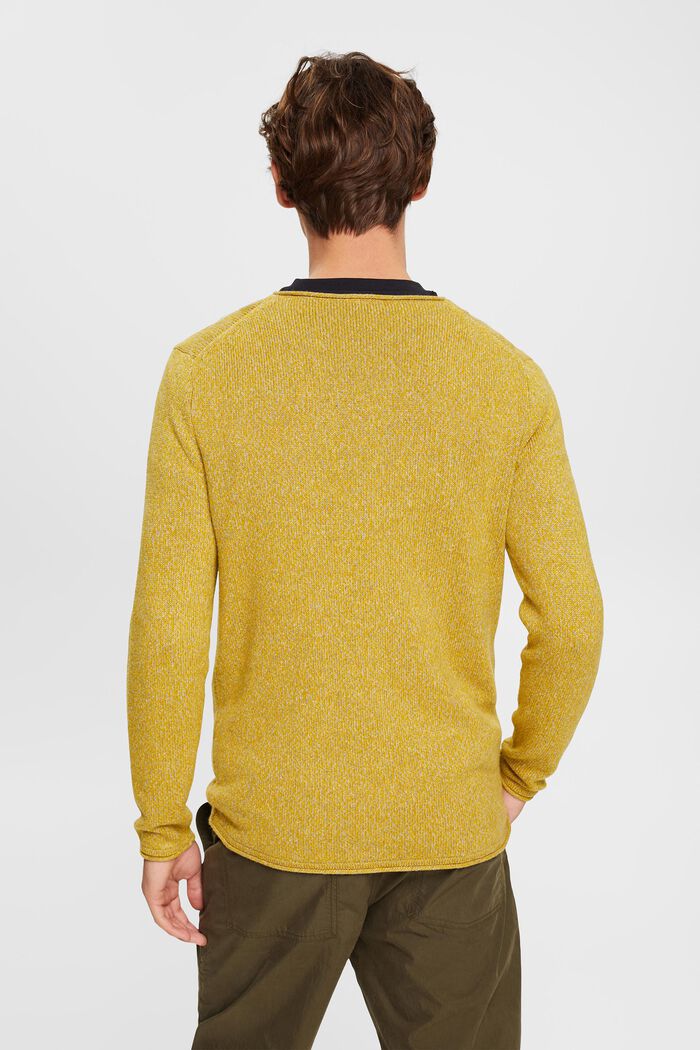 Melierter Pullover, DUSTY YELLOW, detail image number 3