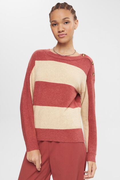 Mit Wolle: Pullover, TERRACOTTA, overview