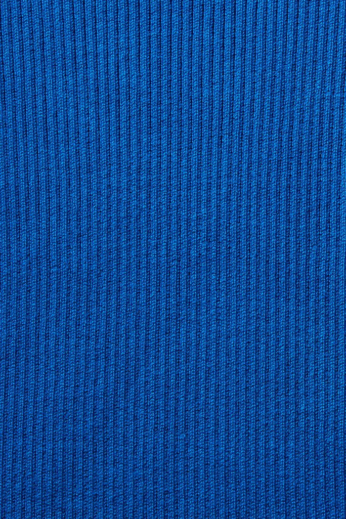 Rippstrick-Pullover mit V-Ausschnitt, BRIGHT BLUE, detail image number 5