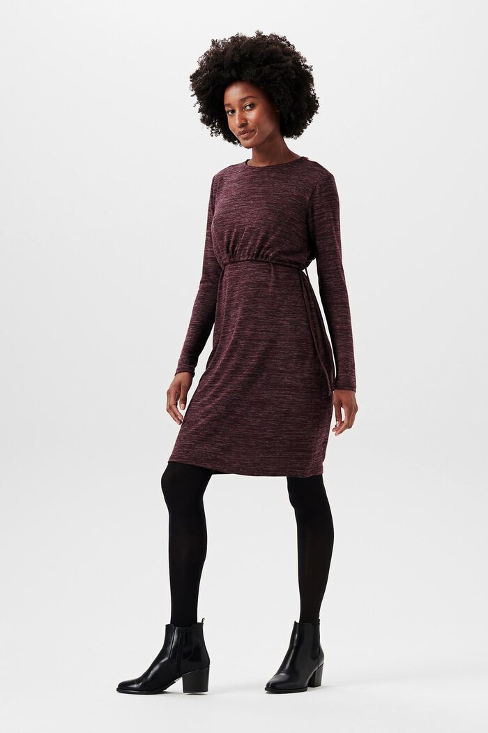 Mehrfarbiges Kleid mit Stillfunktion, PLUM BROWN, detail image number 1