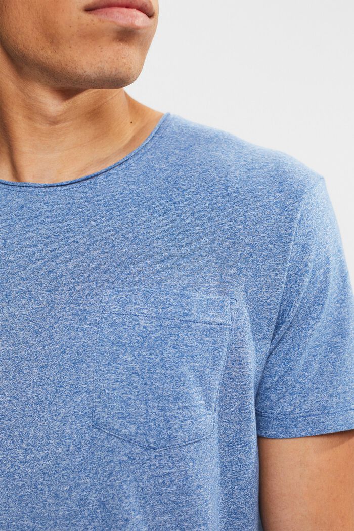 Recycelt: meliertes Jersey-T-Shirt, BLUE, detail image number 0
