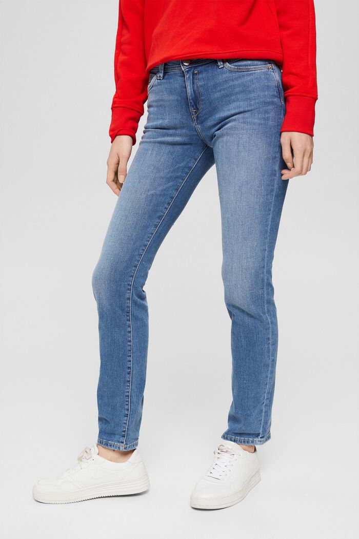 Stretch-Jeans aus Bio-Baumwolle, BLUE MEDIUM WASHED, detail image number 0