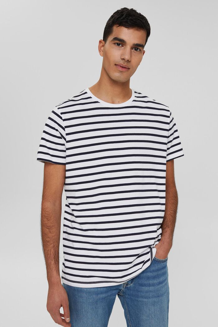 Jersey-Shirt aus 100% Baumwolle, WHITE, detail image number 0