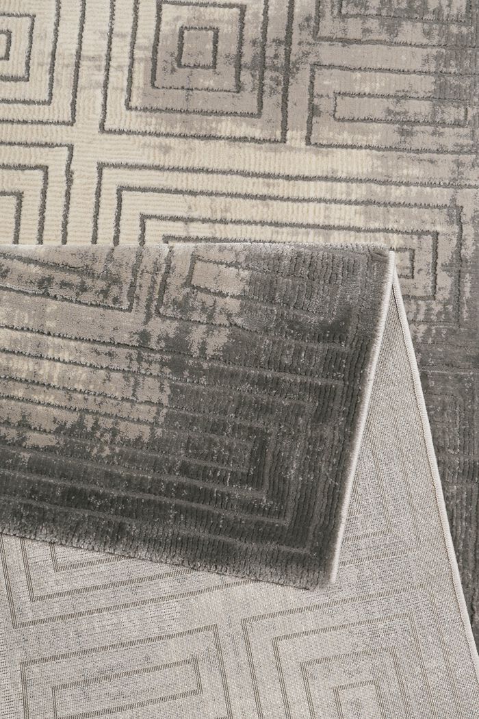 Web-Teppich mit geometrischem Muster, DARK GREY, detail image number 1