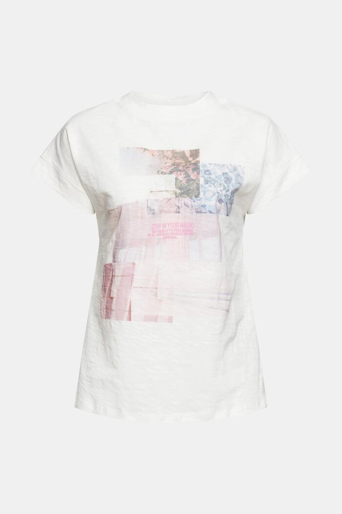 T-Shirt mit Print aus Bio-Baumwolle, OFF WHITE, detail image number 6