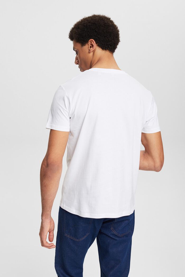 Jersey-T-Shirt mit Print, WHITE, detail image number 3