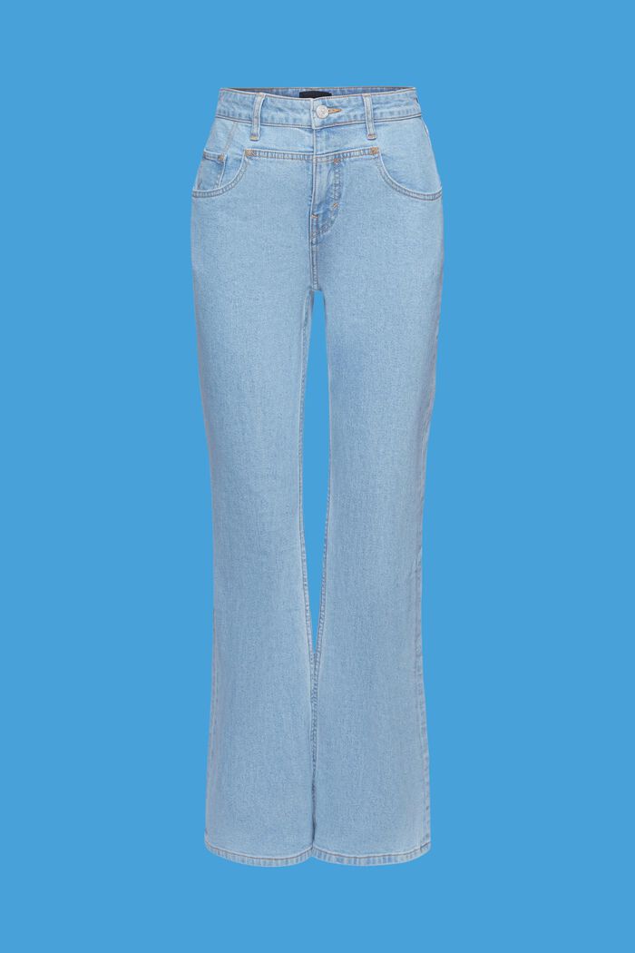Bootcut-Jeans mit markanter Passe, BLUE LIGHT WASHED, detail image number 6