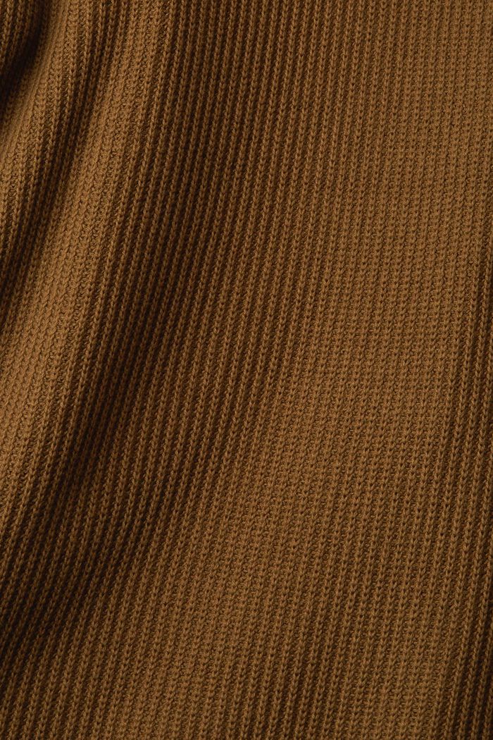 Rippstrick-Cardigan aus 100% Baumwolle, KHAKI GREEN, detail image number 5