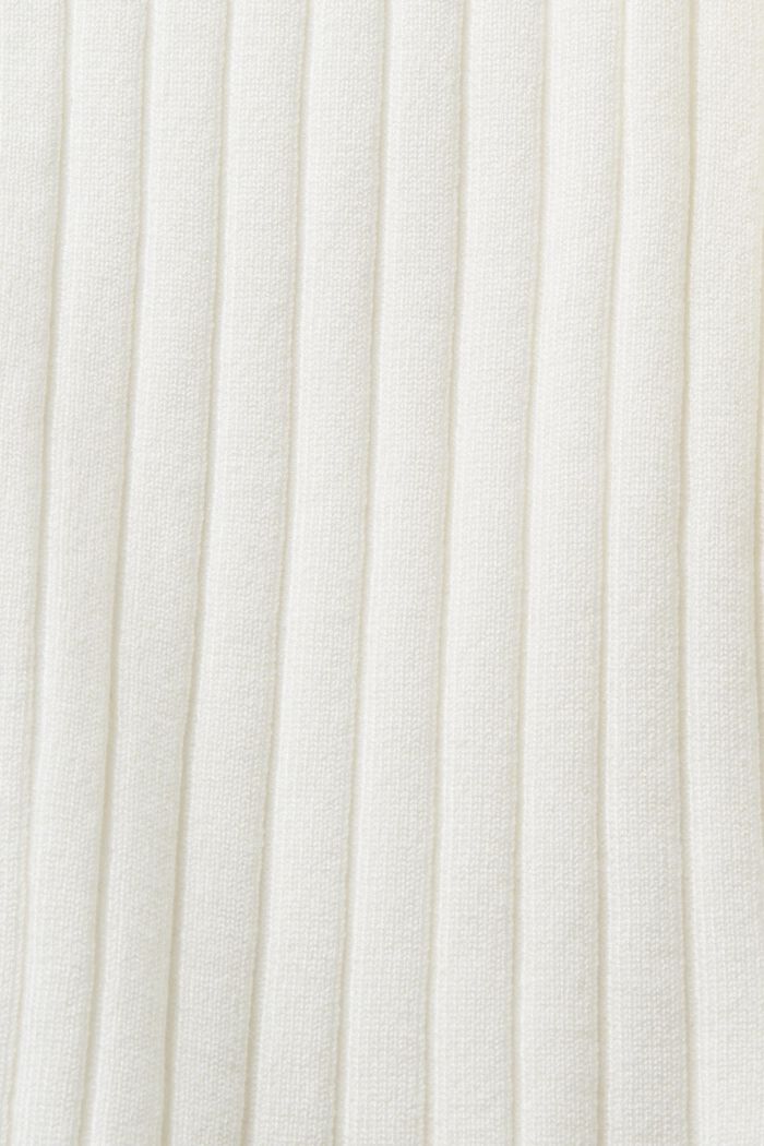 Rippstrick-Cardigan mit Zipper und Polokragen, OFF WHITE, detail image number 5