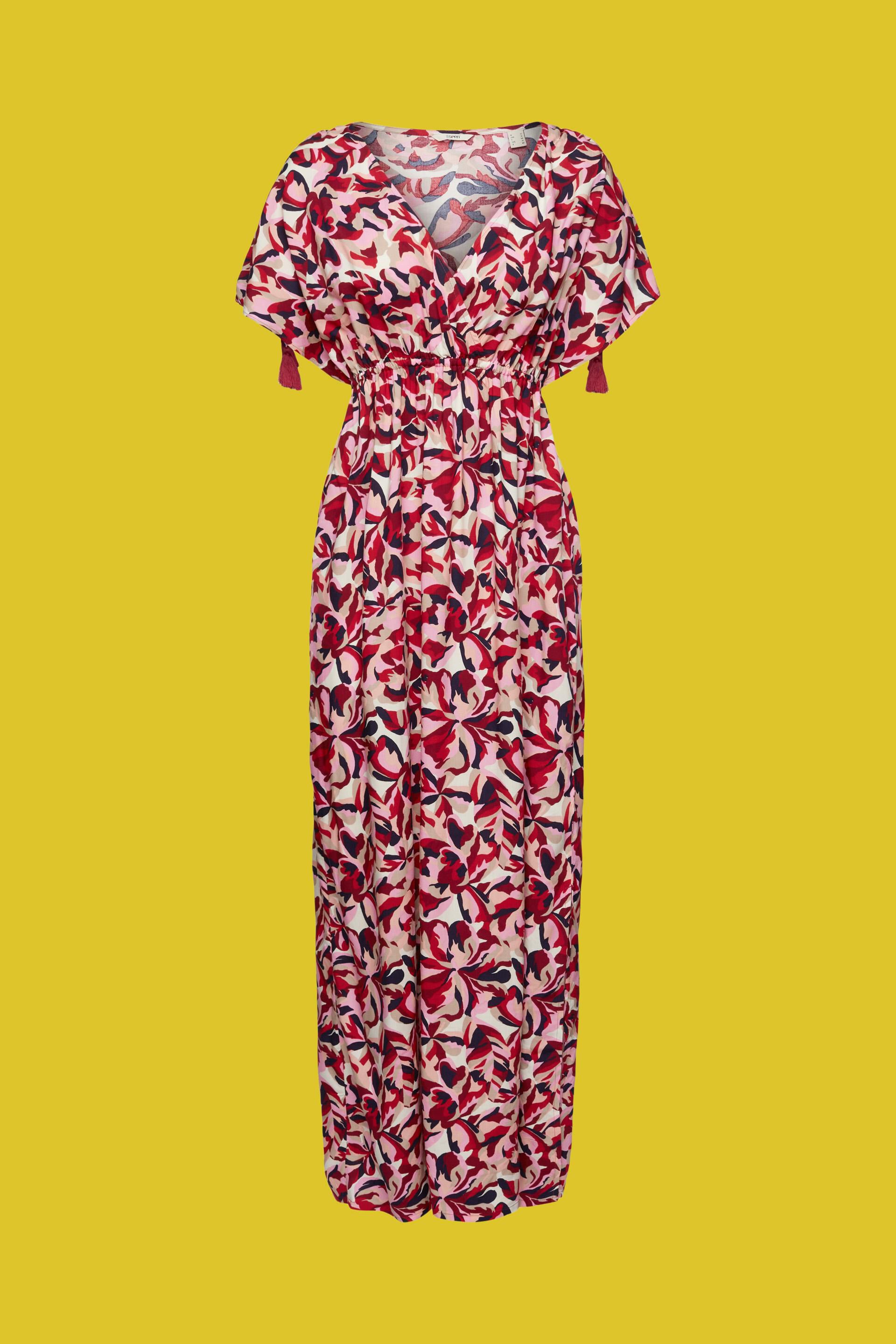 ESPRIT - Maxi-Strandkleid mit floralem Online in Shop Muster unserem