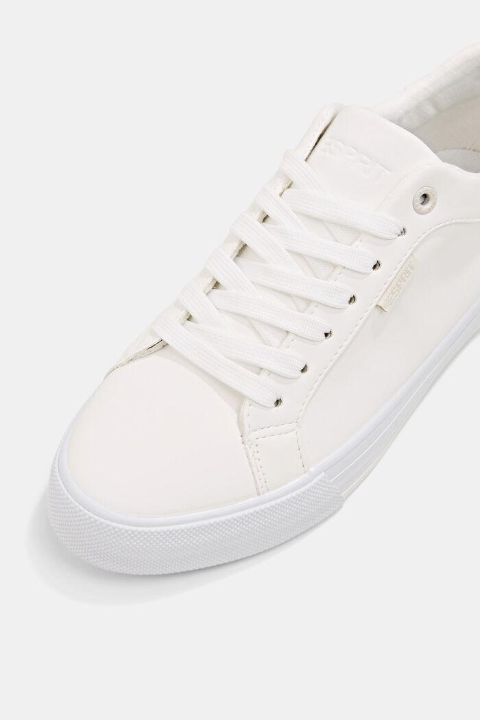 Sneaker in Lederoptik, OFF WHITE, detail image number 4