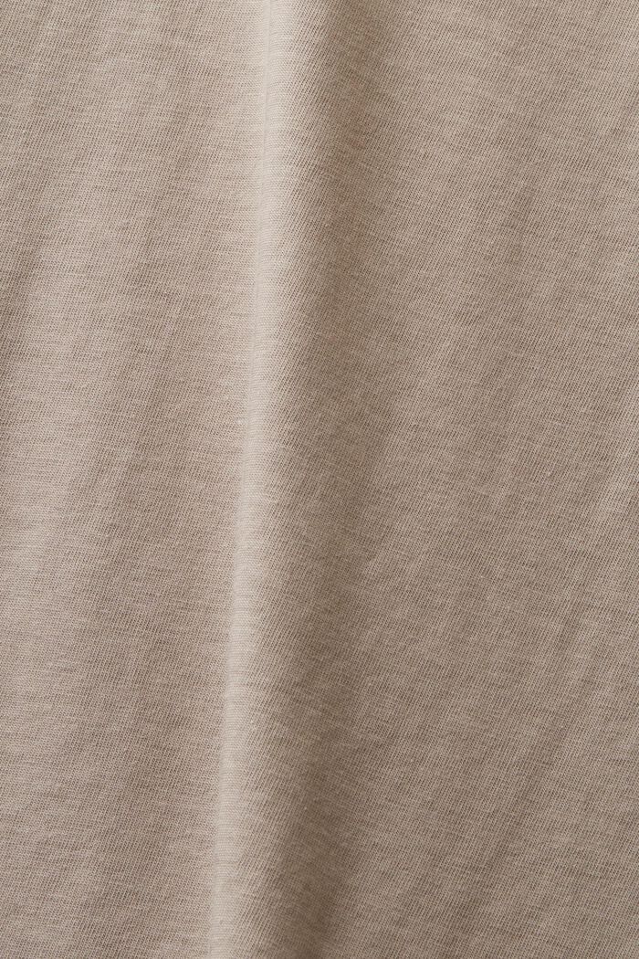 Baumwoll-T-Shirt mit Rundhalsausschnitt, LIGHT TAUPE, detail image number 4