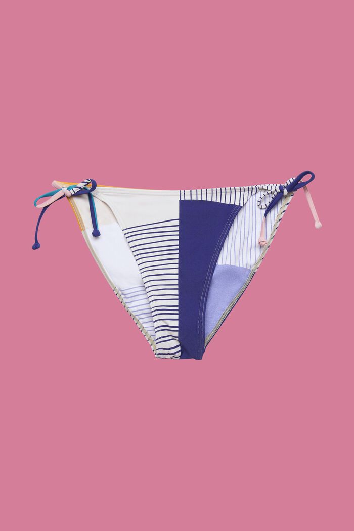Bikinihose mit Bindebändern und Mustermix, SAND, detail image number 4