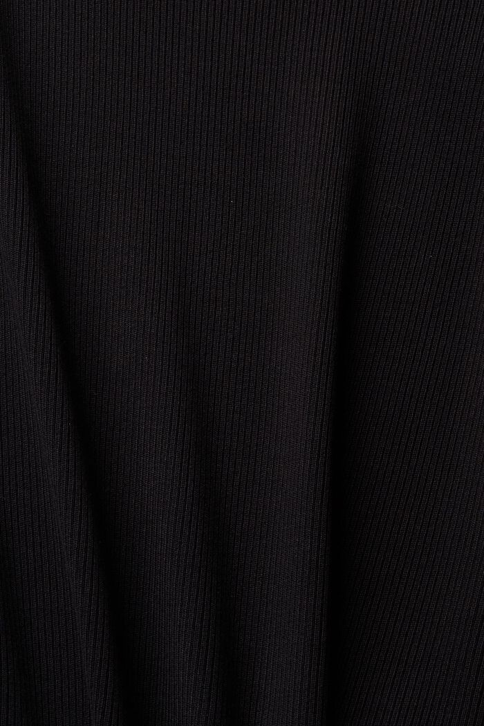 Ripp-Pullover, LENZING™ ECOVERO™, BLACK, detail image number 5