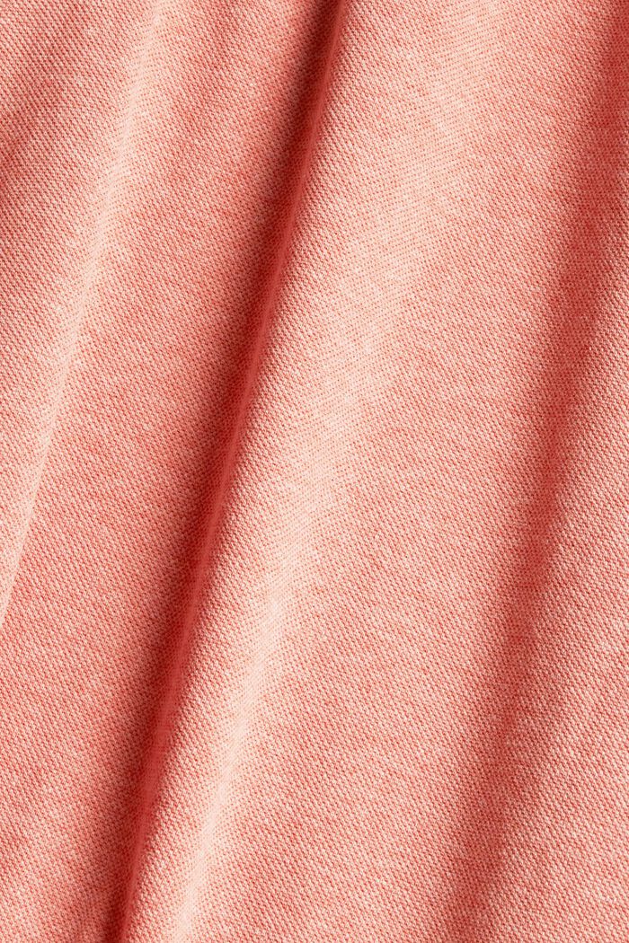 Polo-Shirt aus Bio-Baumwoll-Mix, RED ORANGE, detail image number 4