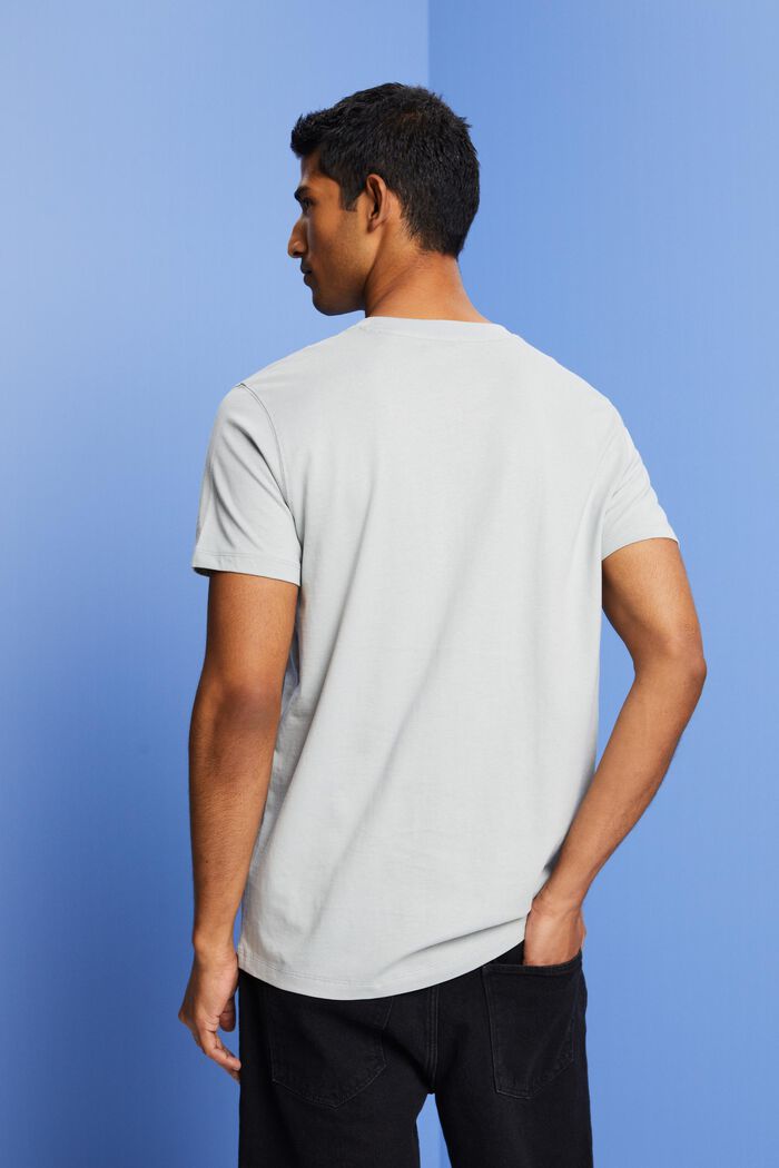 T-Shirt mit Print, 100 % Baumwolle, LIGHT GUNMETAL, detail image number 3