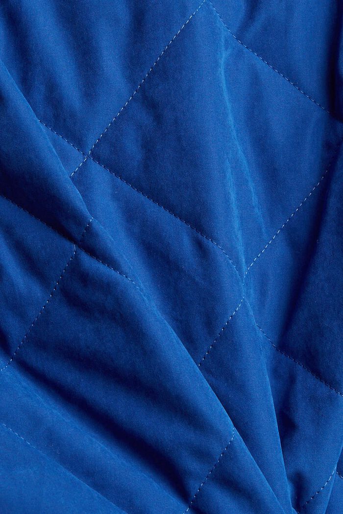 Recycelt: Steppmantel mit Zipper, BRIGHT BLUE, detail image number 4