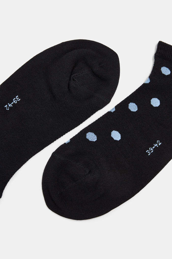2er-Pack: Sneaker-Socken mit Tupfen, BLACK, detail image number 1