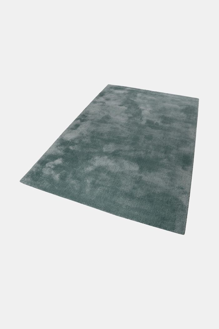 Hochflor-Teppich im unifarbenen Design, DUSTY GREEN, detail image number 2