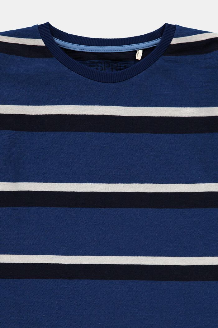 Streifen-T-Shirt aus 100% Baumwolle, BLUE, detail image number 2