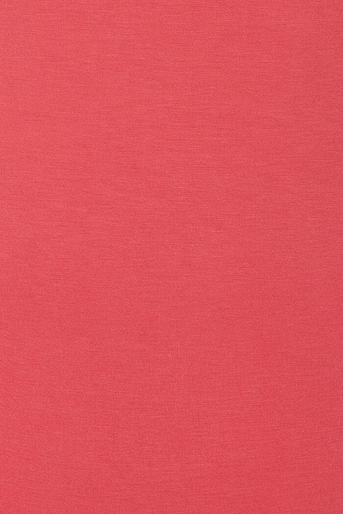 T-Shirt mit V-Ausschnitt, LENZING™ ECOVERO™, RED, detail image number 5