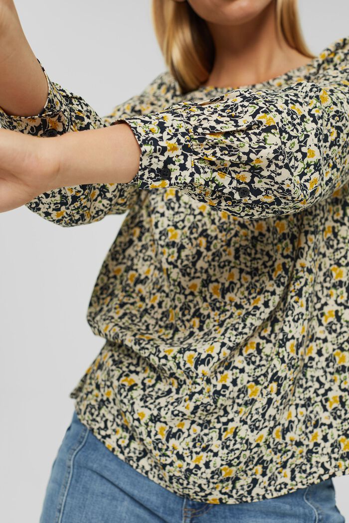 Millefleurs-Bluse mit LENZING™ ECOVERO™, YELLOW COLORWAY, detail image number 2