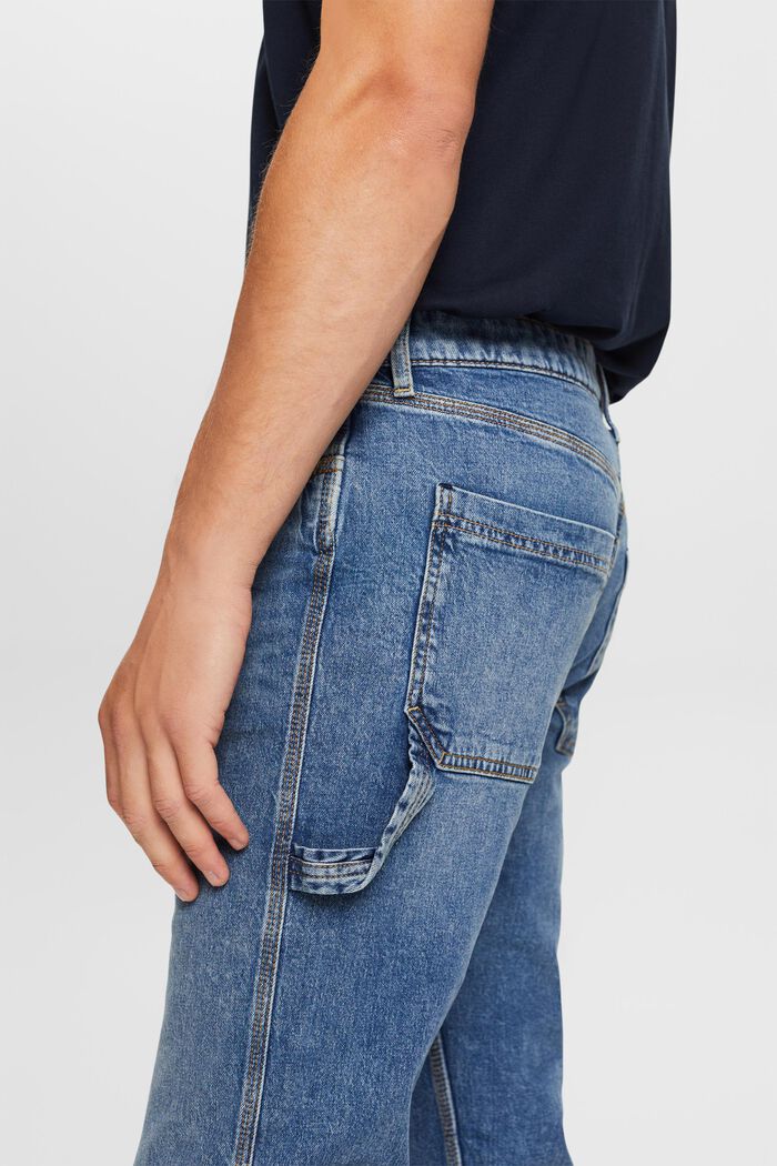 Recycelt: Carpenter-Jeans mit geradem Bein, BLUE MEDIUM WASHED, detail image number 2