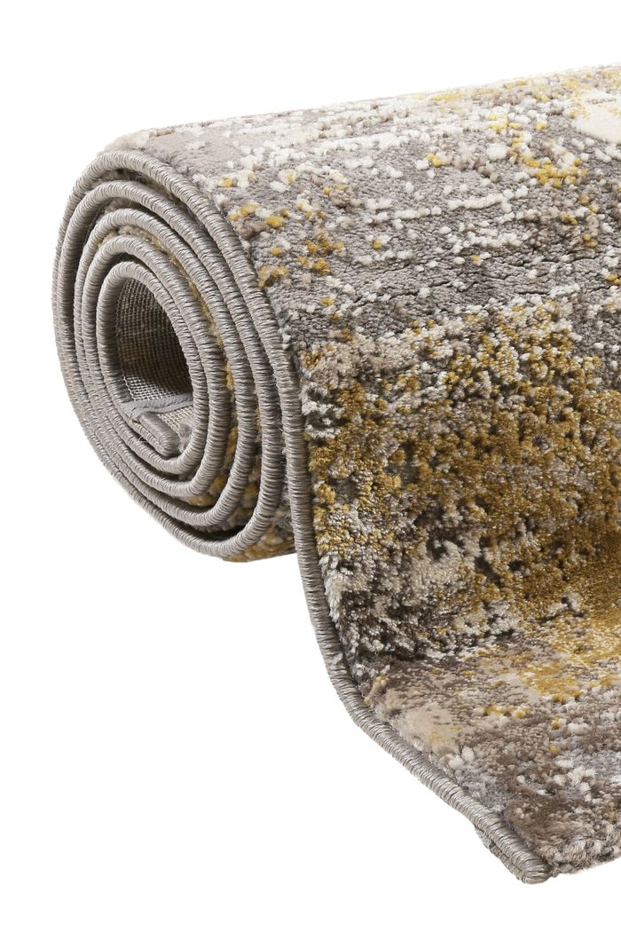 Kurzflor-Teppich mit Melange-Effekt, BROWN GREY, detail image number 3