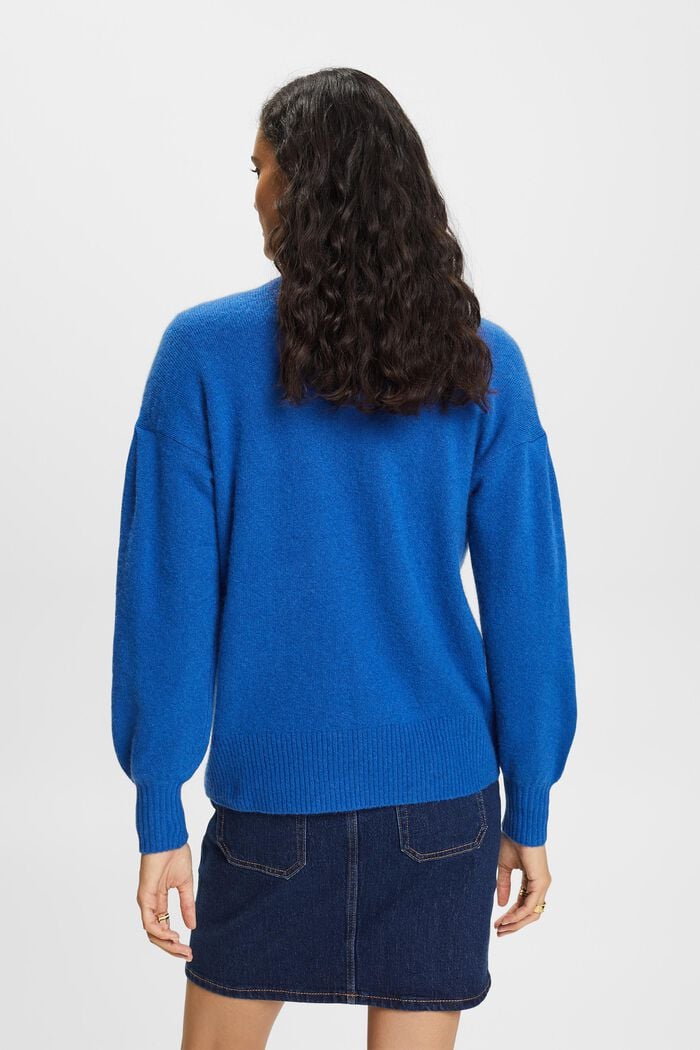 Pullover mit Stehkragen, BRIGHT BLUE, detail image number 4