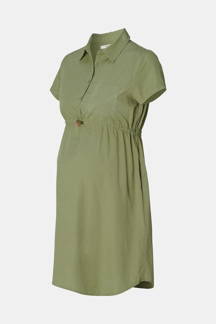 MATERNITY Hemdblusenkleid mit Stillfunktion, OLIVE GREEN, detail image number 5