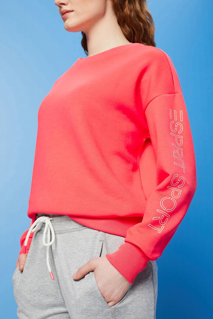 Recycelt: Sportives Sweatshirt, CORAL, detail image number 2