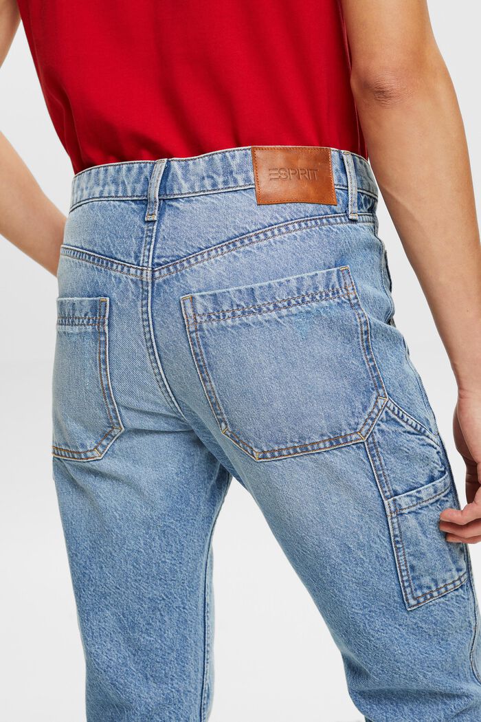 Gerade Carpenter Jeans mit mittelhohem Bund, BLUE LIGHT WASHED, detail image number 3