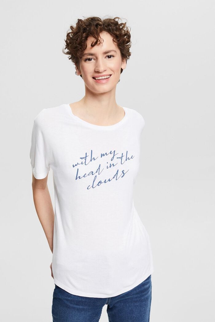 Statement-Shirt aus LENZING™ ECOVERO™, WHITE, overview